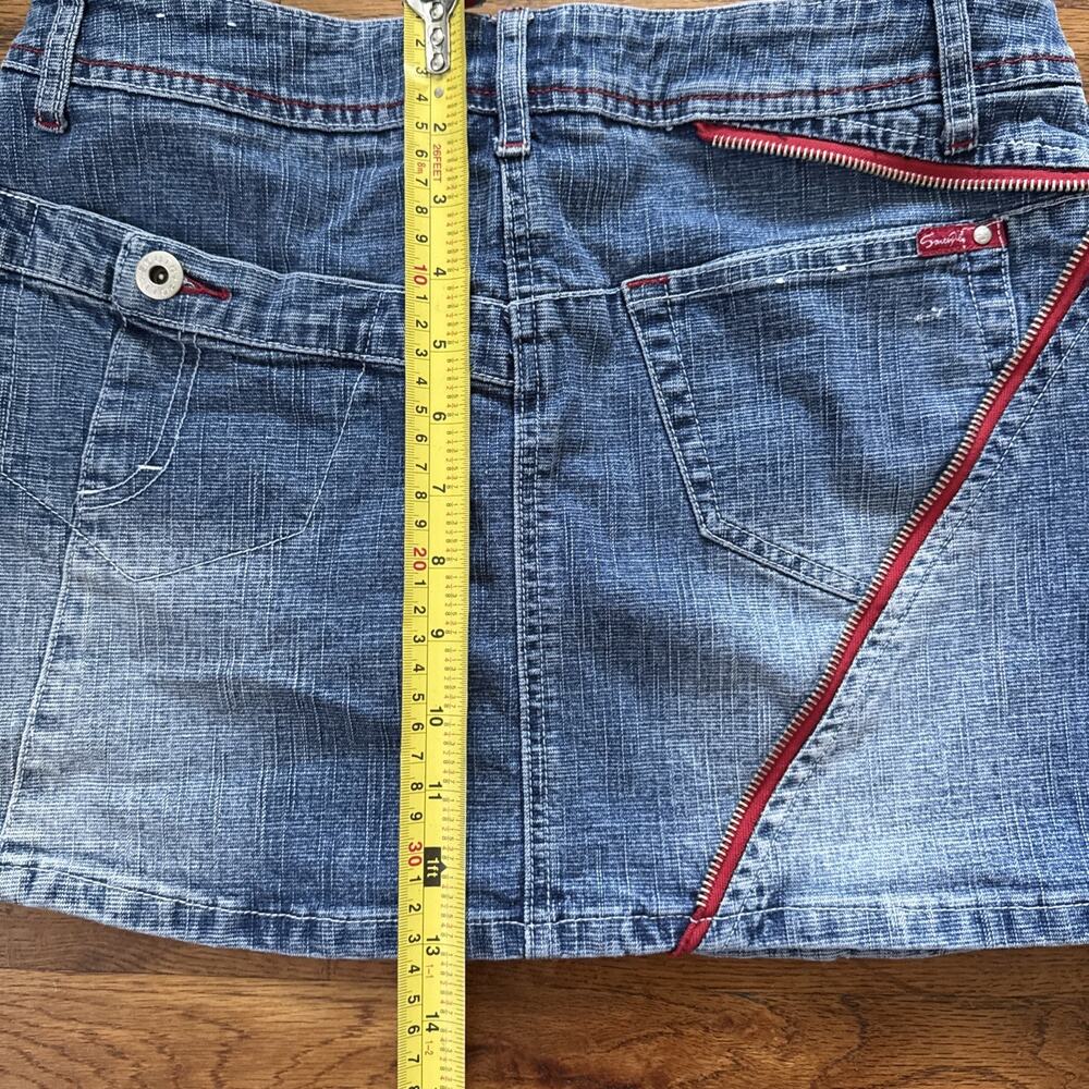 Womens Southpole Mini Skirt Jean Denim Blue Size 7 light blue C26 - Picture 11 of 11